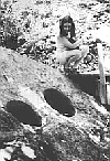 Potholes in a sloping slab